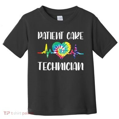 PCT Patient Care Technician Tech Floral Heart Stethoscope Toddler T-Shirt