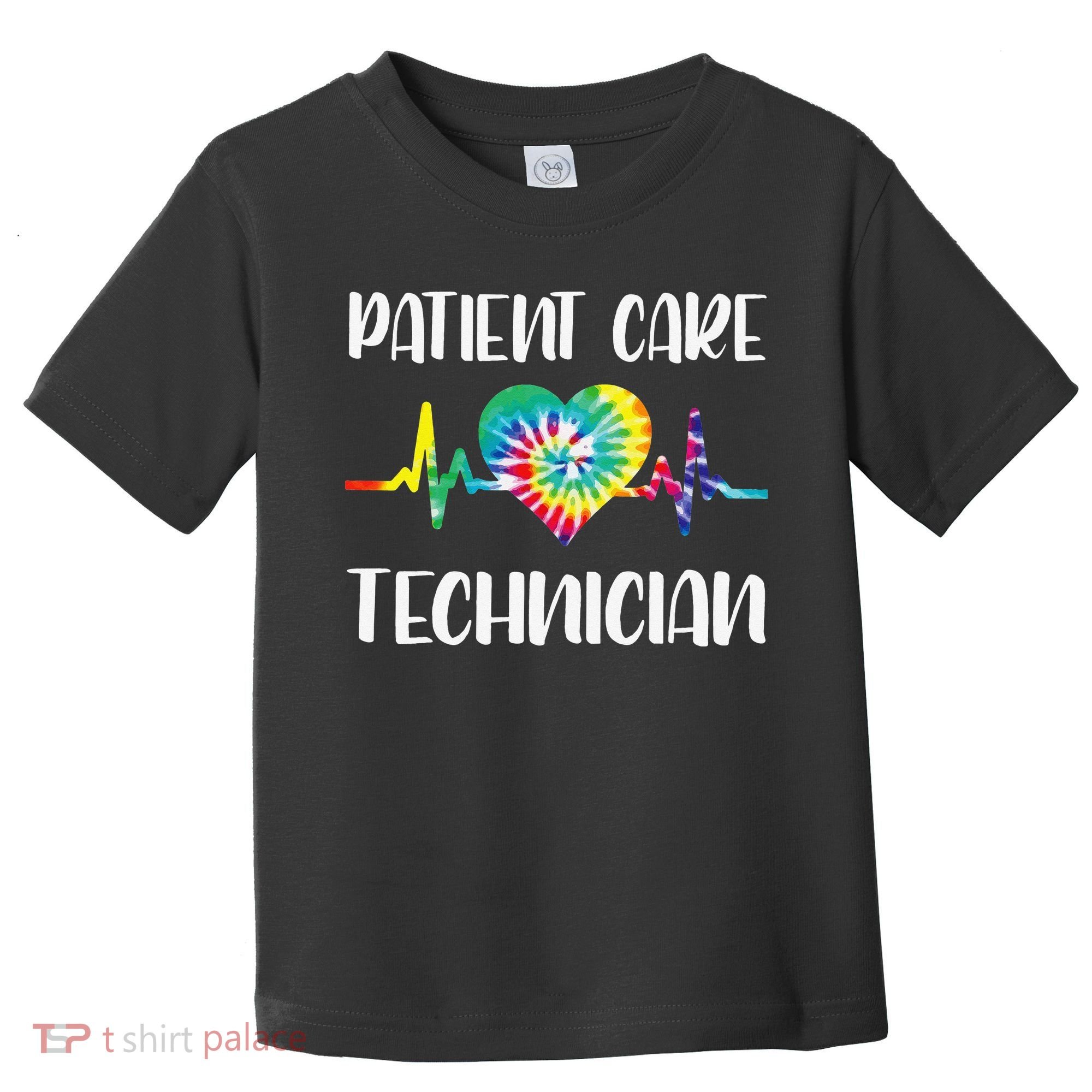 PCT Patient Care Technician Tech Floral Heart Stethoscope Toddler T-Shirt