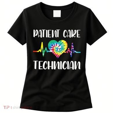 PCT Patient Care Technician Tech Floral Heart Stethoscope Women's T-Shirt