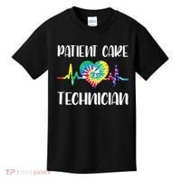 PCT Patient Care Technician Tech Floral Heart Stethoscope Kids T-Shirt thumb 0