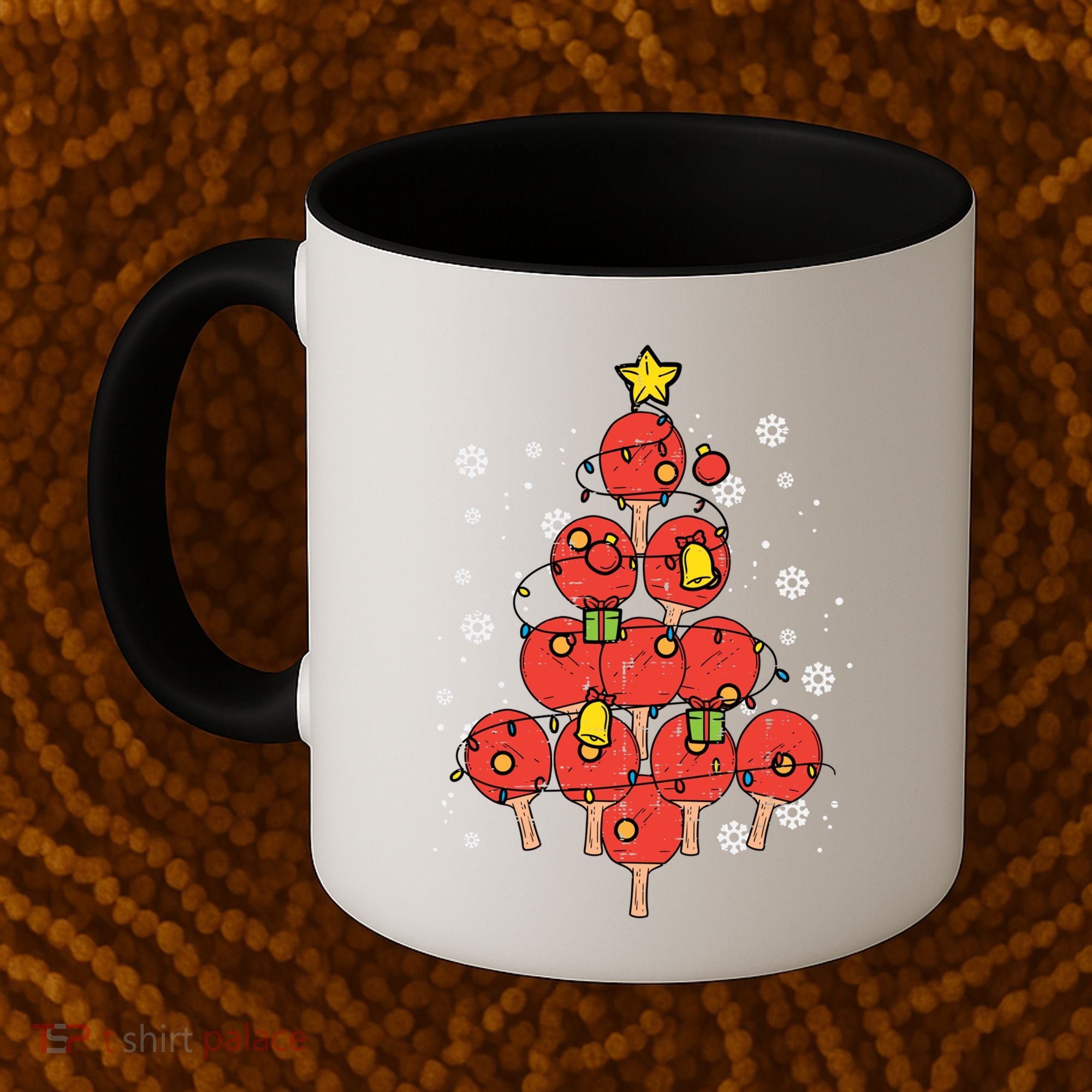 Ping Pong Christmas Tree Xmas Pajamas Pjs Table Tennis Cool Gift Coffee Mug