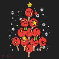 Ping Pong Christmas Tree Xmas Pajamas Pjs Table Tennis Cool Gift Beanie thumb 2