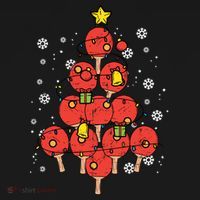 Ping Pong Christmas Tree Xmas Pajamas Pjs Table Tennis Cool Gift Women's Hoodie thumb 2