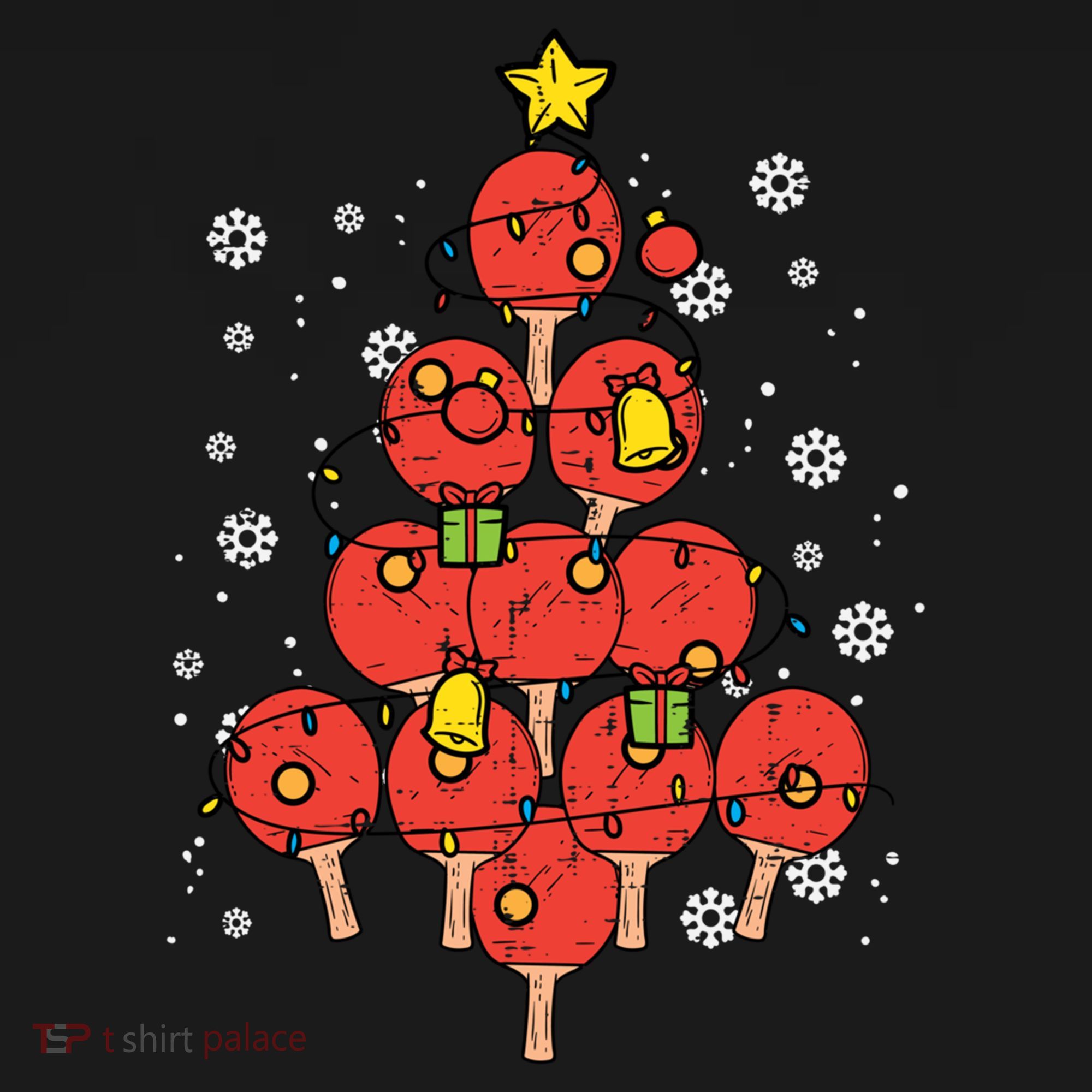Ping Pong Christmas Tree Xmas Pajamas Pjs Table Tennis Cool Gift Women's Hoodie