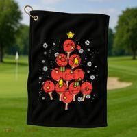 Ping Pong Christmas Tree Xmas Pajamas Pjs Table Tennis Cool Gift Golf Towel thumb 1