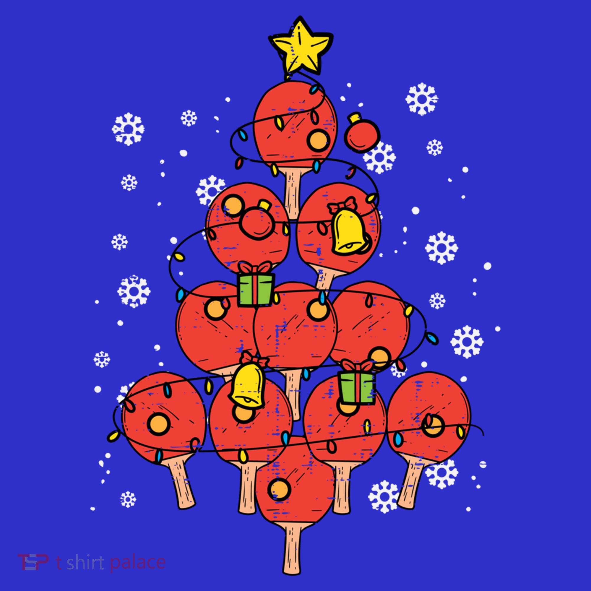 Ping Pong Christmas Tree Xmas Pajamas Pjs Table Tennis Cool Gift Sweatshirt