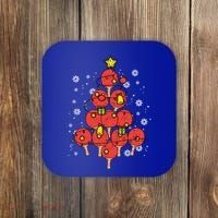 Ping Pong Christmas Tree Xmas Pajamas Pjs Table Tennis Cool Gift Coaster thumb 0