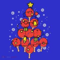 Ping Pong Christmas Tree Xmas Pajamas Pjs Table Tennis Cool Gift Mousepad thumb 1