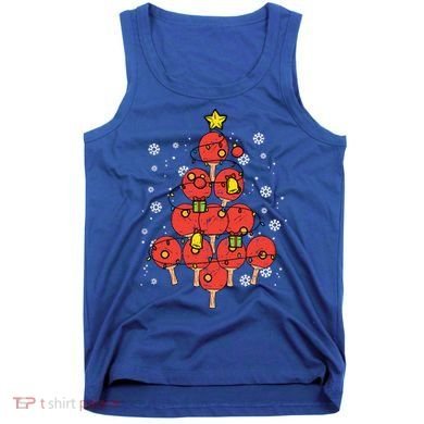 Ping Pong Christmas Tree Xmas Pajamas Pjs Table Tennis Cool Gift Tank Top