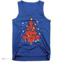 Ping Pong Christmas Tree Xmas Pajamas Pjs Table Tennis Cool Gift Tank Top thumb 0