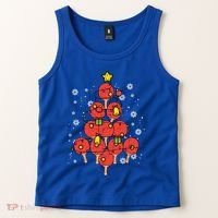 Ping Pong Christmas Tree Xmas Pajamas Pjs Table Tennis Cool Gift Tank Top thumb 2