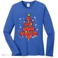 Ping Pong Christmas Tree Xmas Pajamas Pjs Table Tennis Cool Gift Women's Long Sleeve Shirt thumb 0