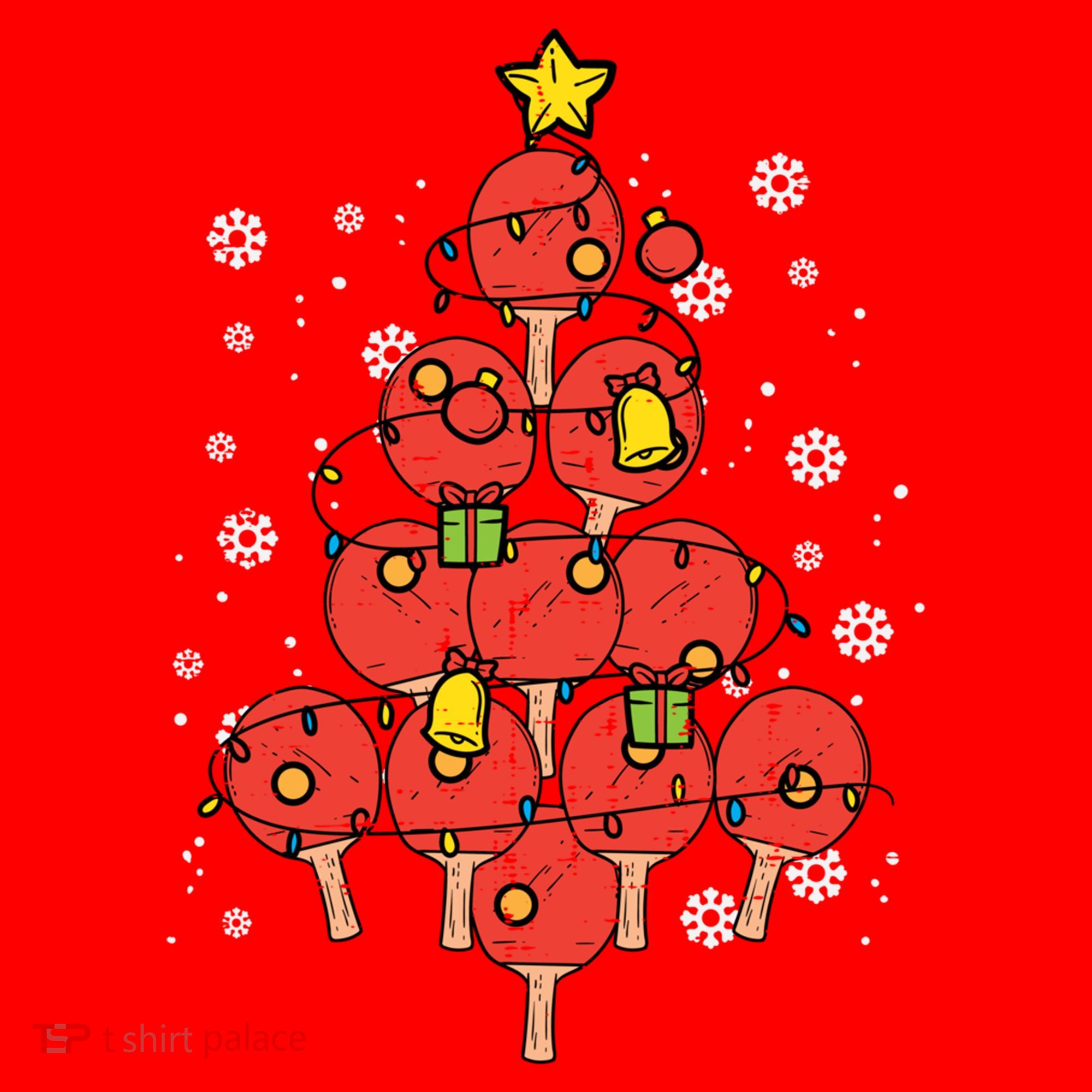 Ping Pong Christmas Tree Xmas Pajamas Pjs Table Tennis Cool Gift Santa Hat