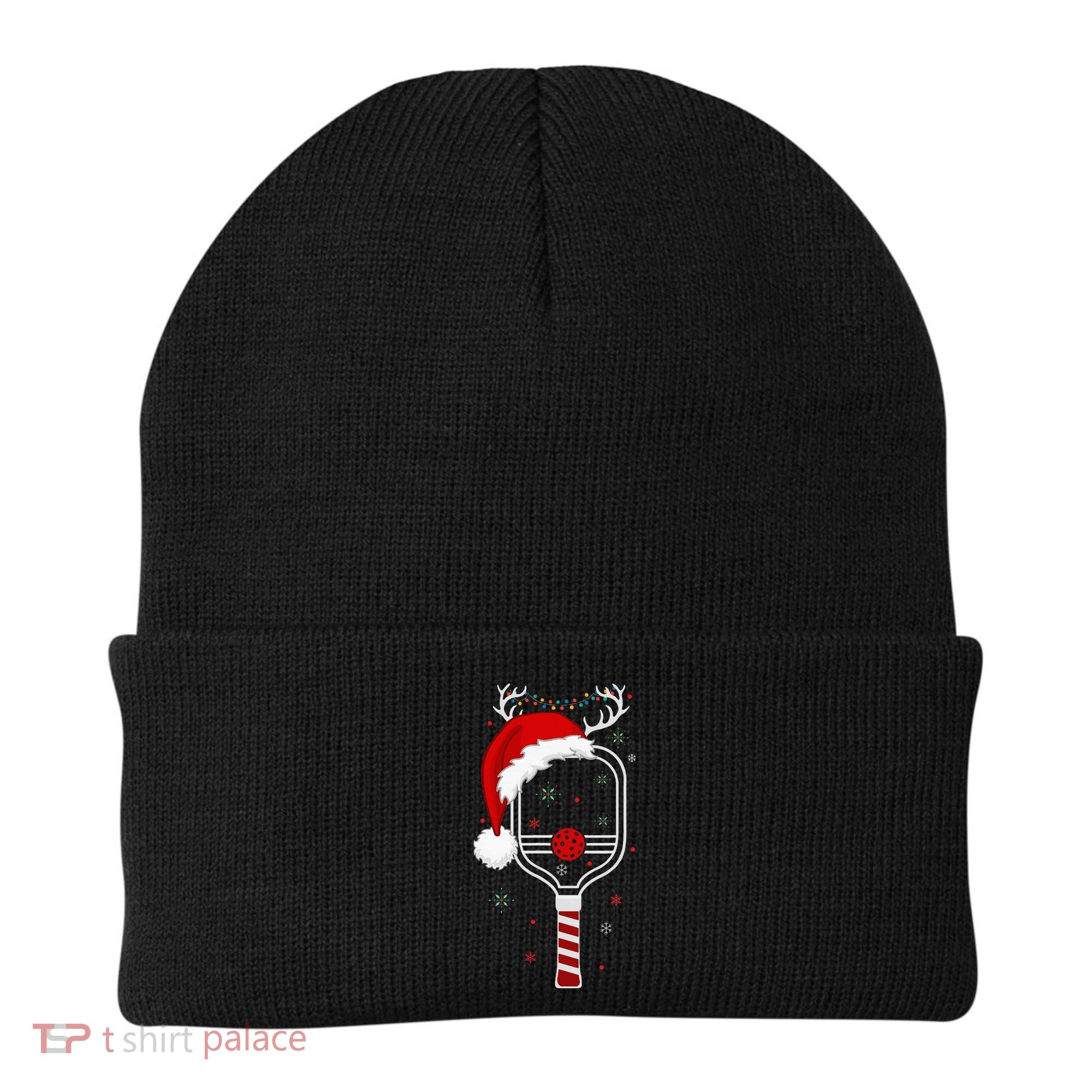 Pickleball Player Christmas Holiday Reindeer Xmas Beanie
