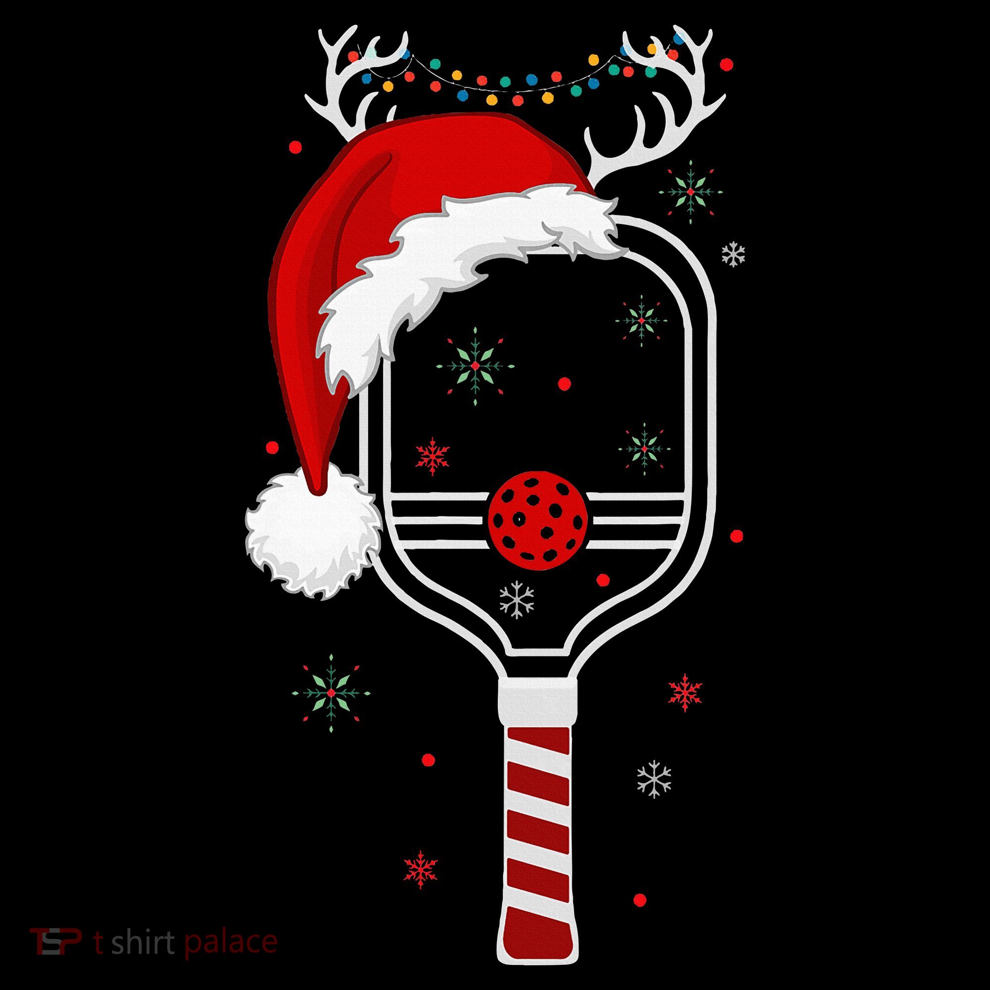 Pickleball Player Christmas Holiday Reindeer Xmas Women's Hoodie