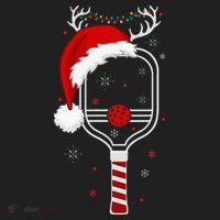 Pickleball Player Christmas Holiday Reindeer Xmas Hat thumb 2