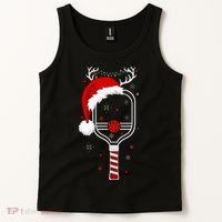 Pickleball Player Christmas Holiday Reindeer Xmas Tank Top thumb 2