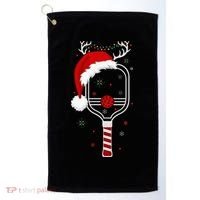 Pickleball Player Christmas Holiday Reindeer Xmas Golf Towel thumb 0