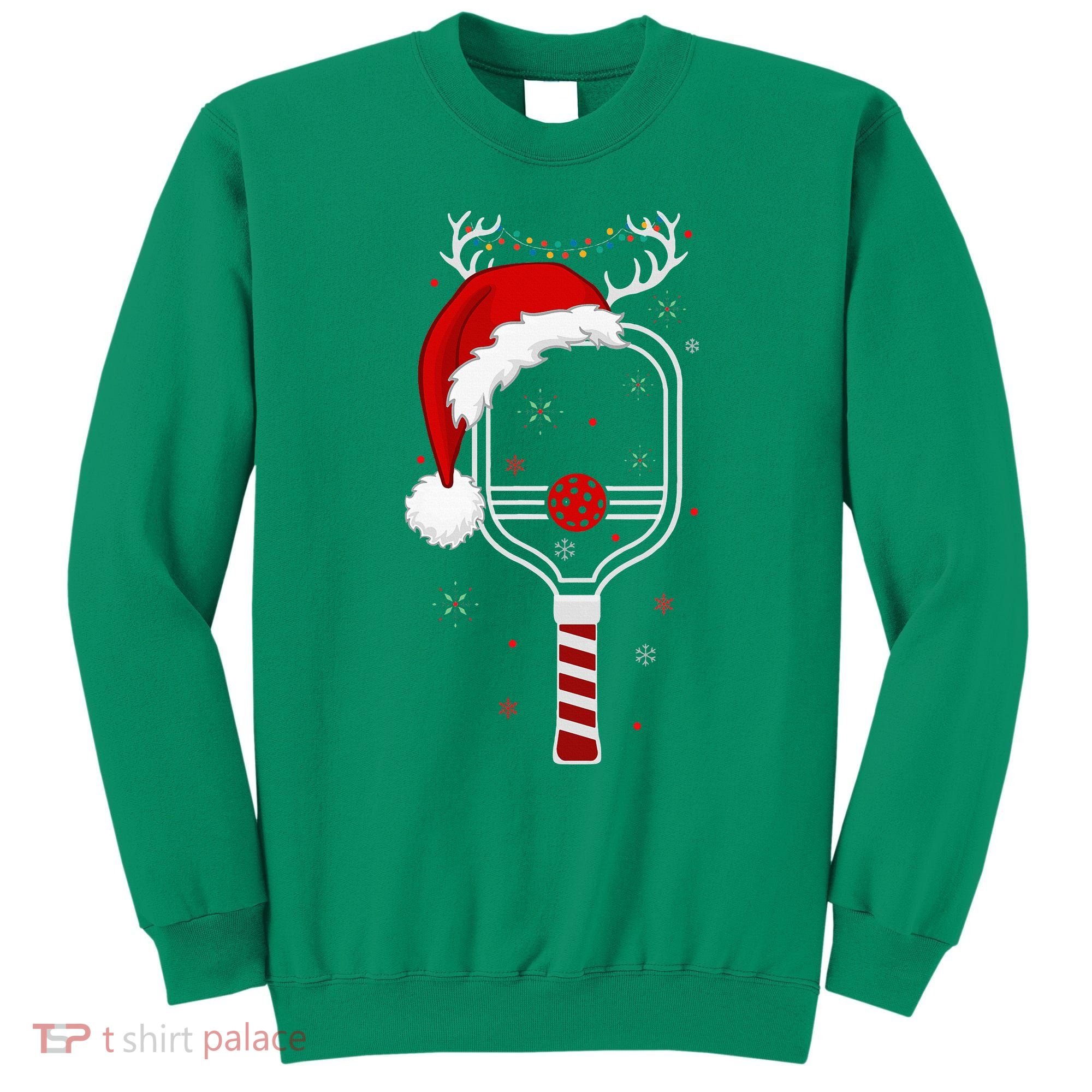 Pickleball Player Christmas Holiday Reindeer Xmas Sweatshirt