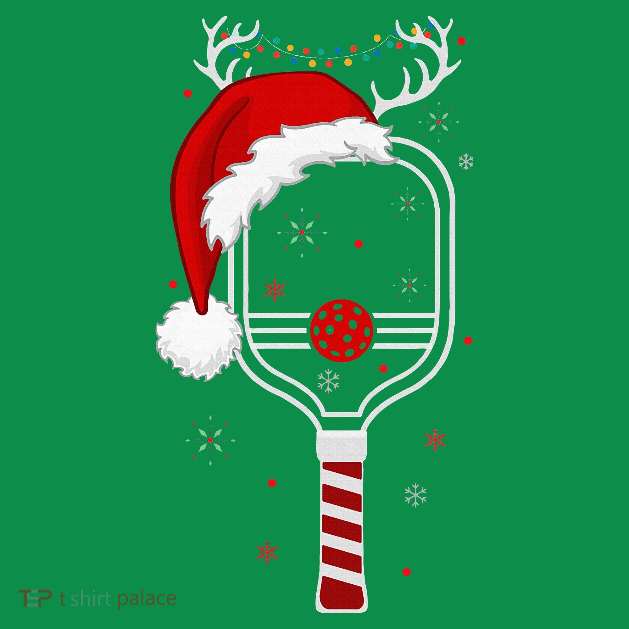 Pickleball Player Christmas Holiday Reindeer Xmas Ornament