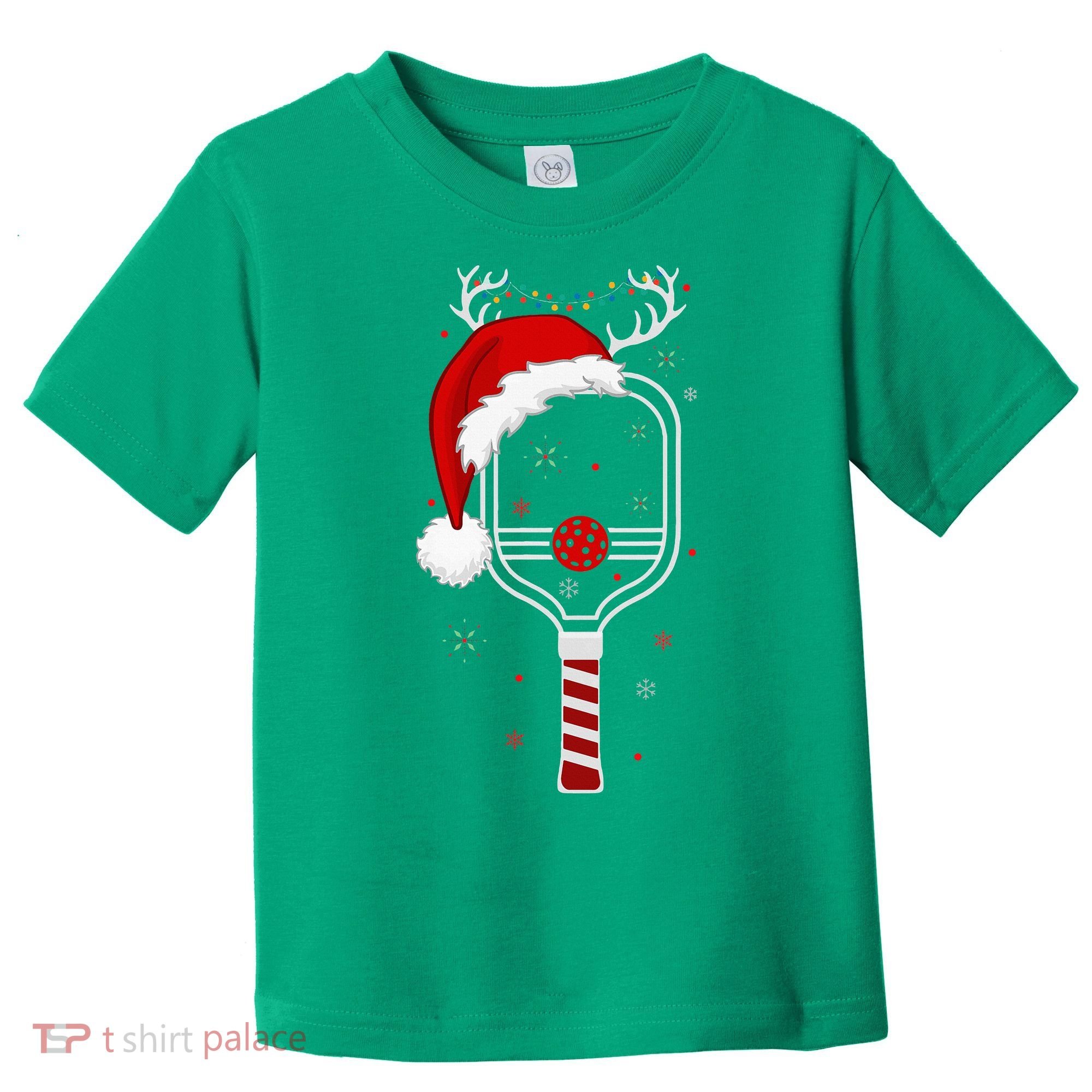Pickleball Player Christmas Holiday Reindeer Xmas Toddler T-Shirt