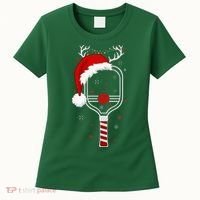 Pickleball Player Christmas Holiday Reindeer Xmas Women's T-Shirt thumb 0