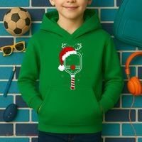 Pickleball Player Christmas Holiday Reindeer Xmas Kids Hoodie thumb 2