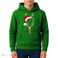 Pickleball Player Christmas Holiday Reindeer Xmas Kids Hoodie thumb 4