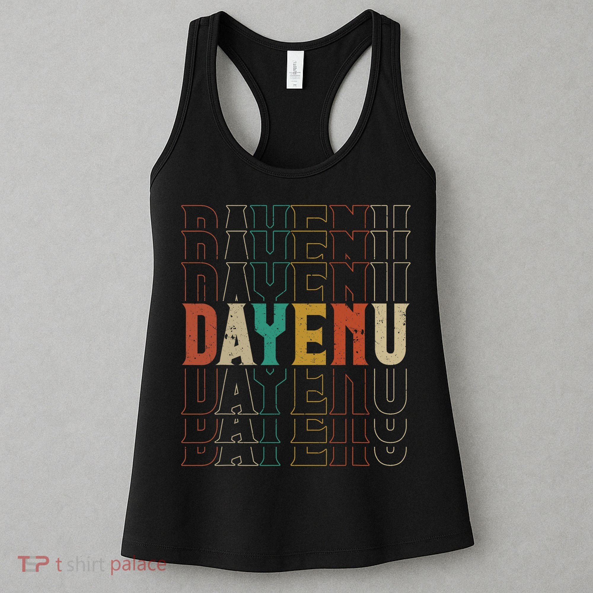 Pesach Passover Dayenu Enough Prayer Seder Jewish Holiday Women's Tank Top