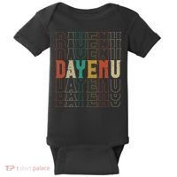 Pesach Passover Dayenu Enough Prayer Seder Jewish Holiday Baby Bodysuit thumb 0