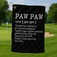 Paw paw Definition Grandpa Father's Day Gifts Golf Towel thumb 1