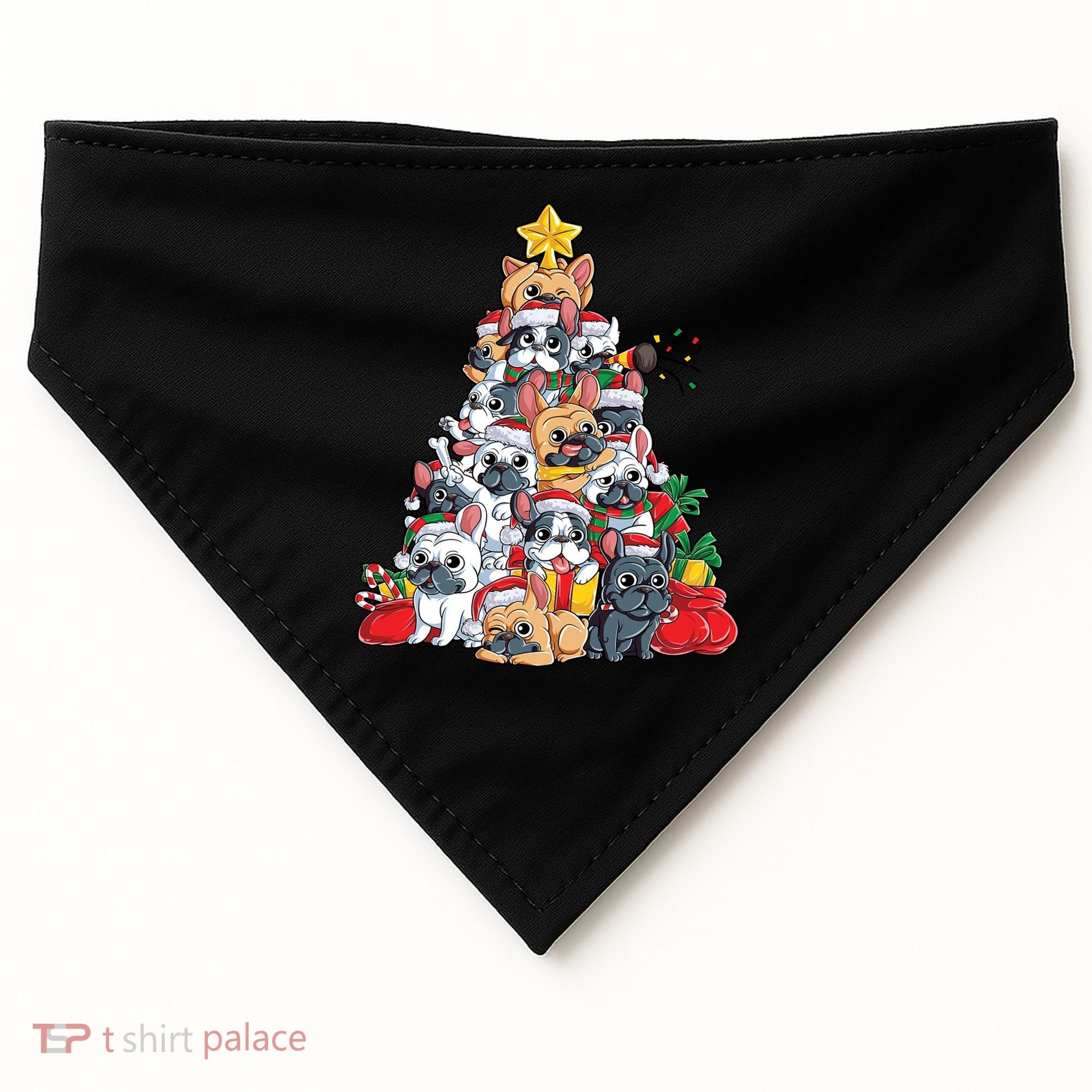 Pugly Pug Dog Ugly Christmas Xmas Pug Lovers Gift USA-Made Doggie Bandana