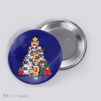 Pugly Pug Dog Ugly Christmas Xmas Pug Lovers Gift Button thumb 0