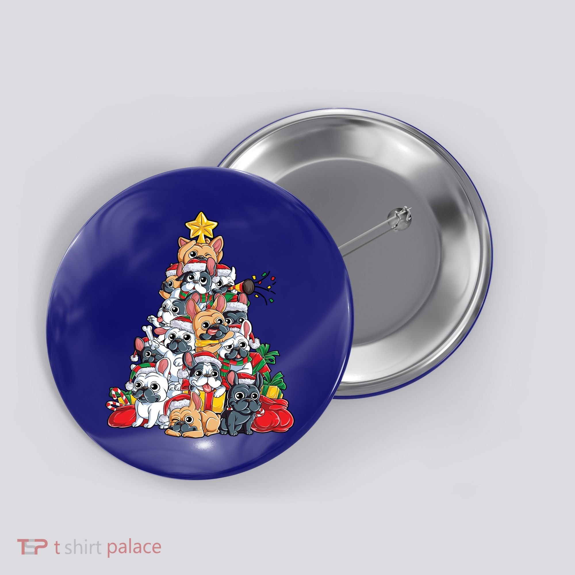 Pugly Pug Dog Ugly Christmas Xmas Pug Lovers Gift Button