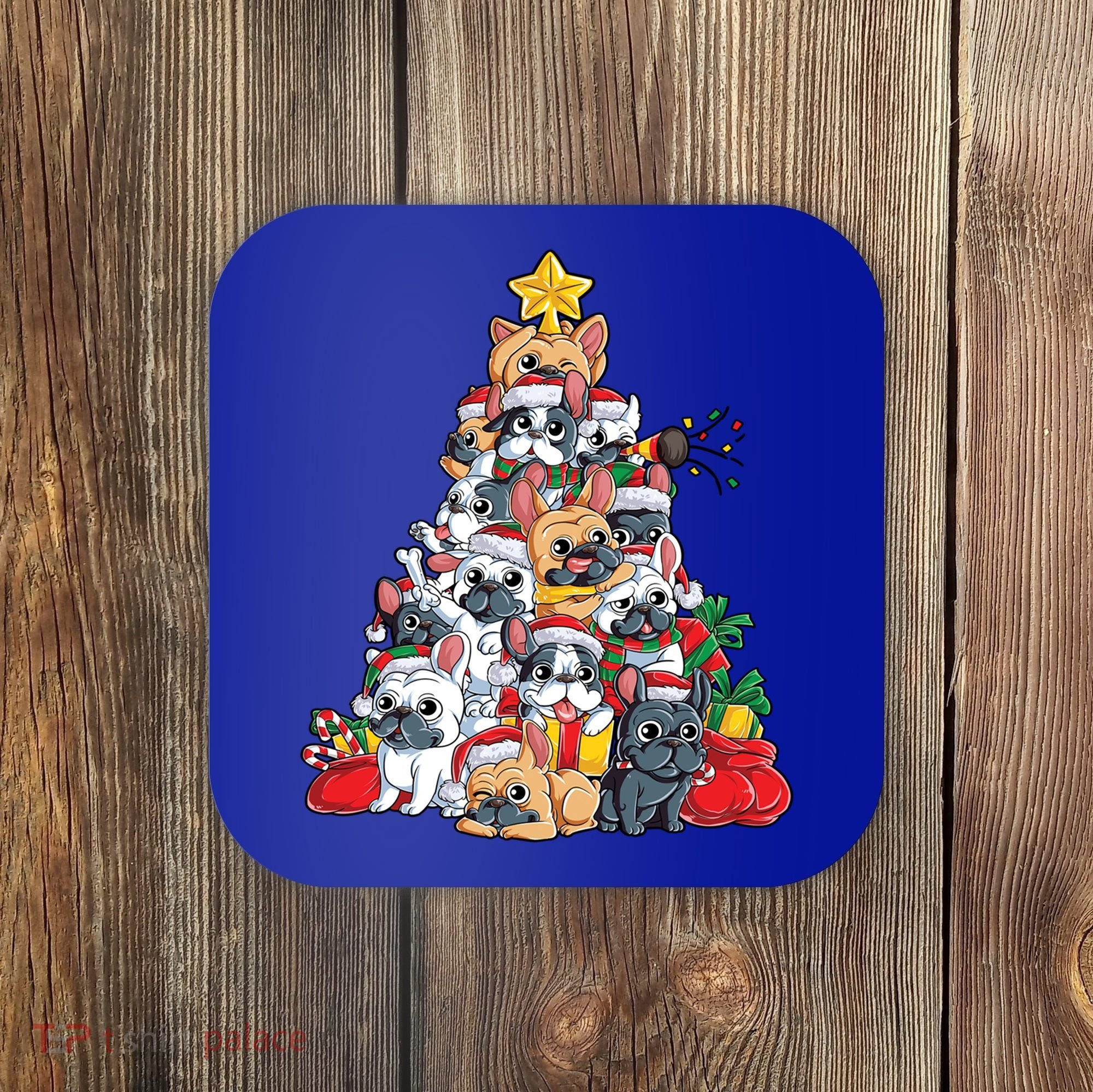 Pugly Pug Dog Ugly Christmas Xmas Pug Lovers Gift Coaster