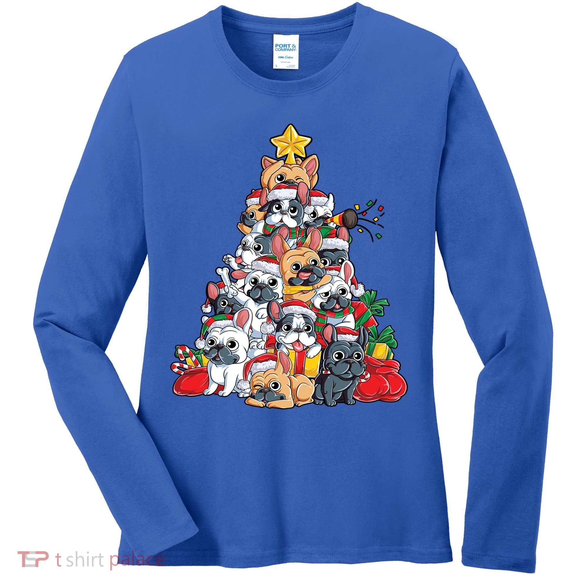Pugly Pug Dog Ugly Christmas Xmas Pug Lovers Gift Women's Long Sleeve Shirt