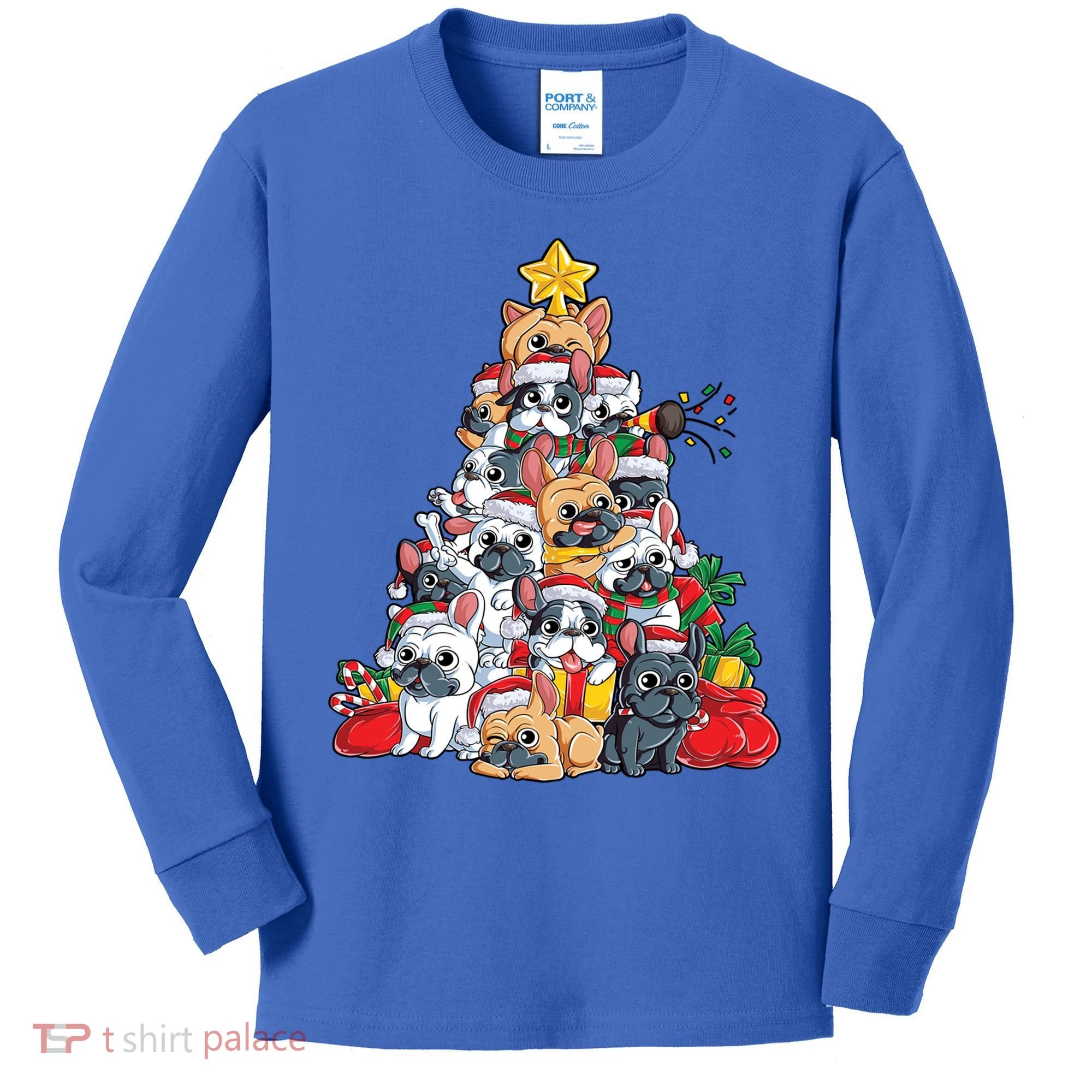 Pugly Pug Dog Ugly Christmas Xmas Pug Lovers Gift Kids Long Sleeve Shirt
