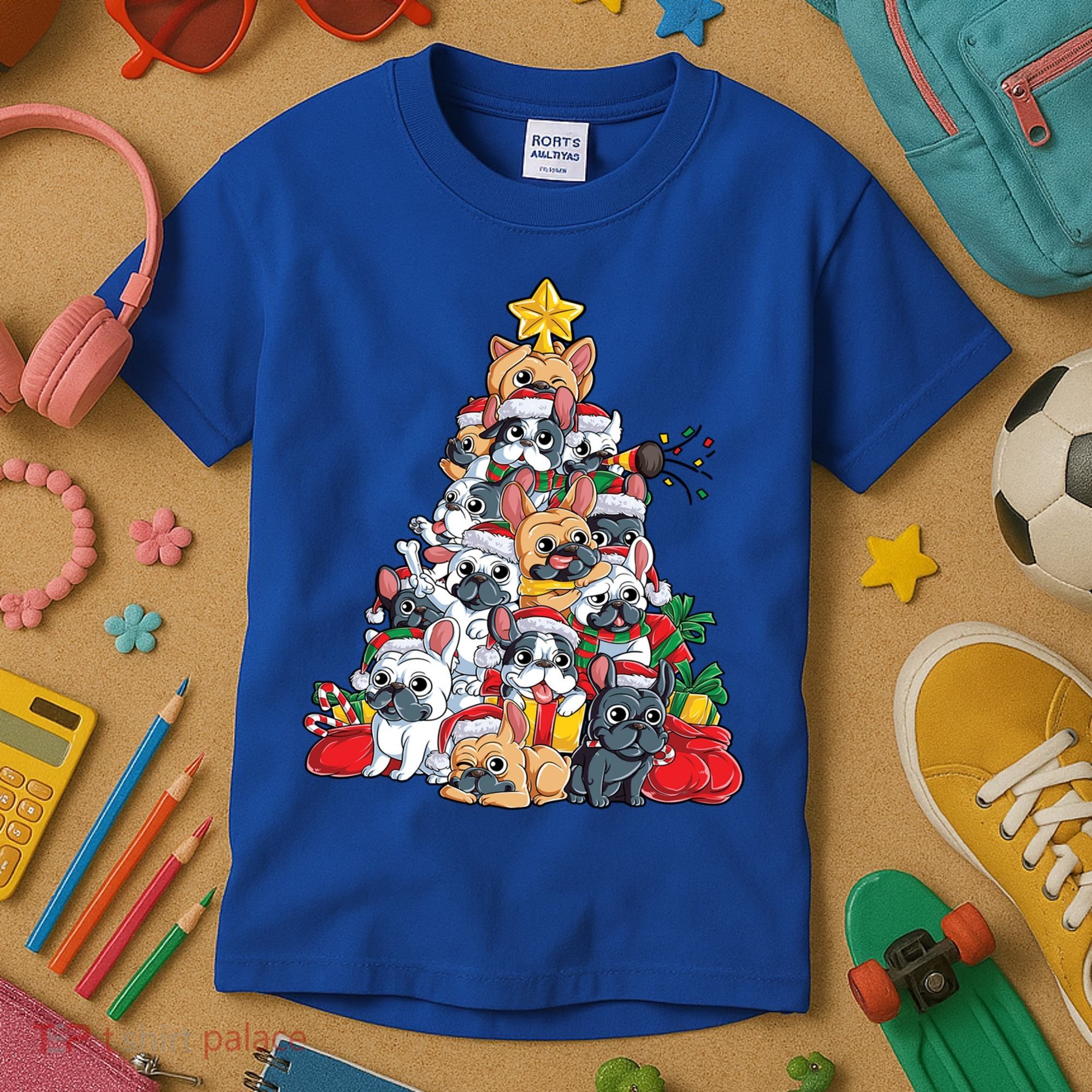 Pugly Pug Dog Ugly Christmas Xmas Pug Lovers Gift Kids T-Shirt