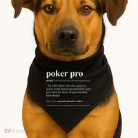 Poker Pro Definition Funny Noun USA-Made Doggie Bandana thumb 1