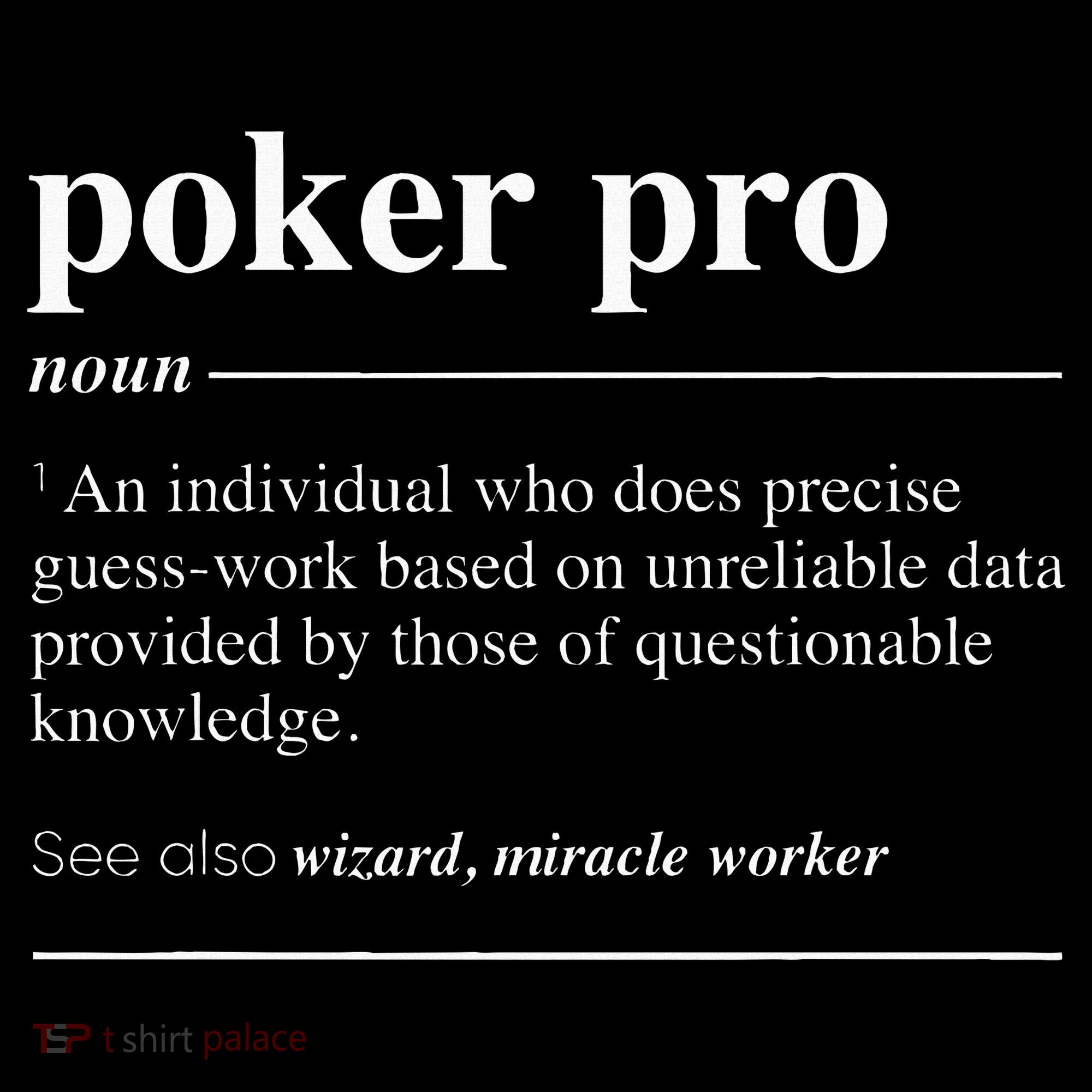 Poker Pro Definition Funny Noun Apron