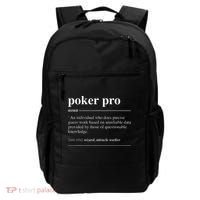 Poker Pro Definition Funny Noun Backpack thumb 0