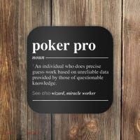 Poker Pro Definition Funny Noun Coaster thumb 0