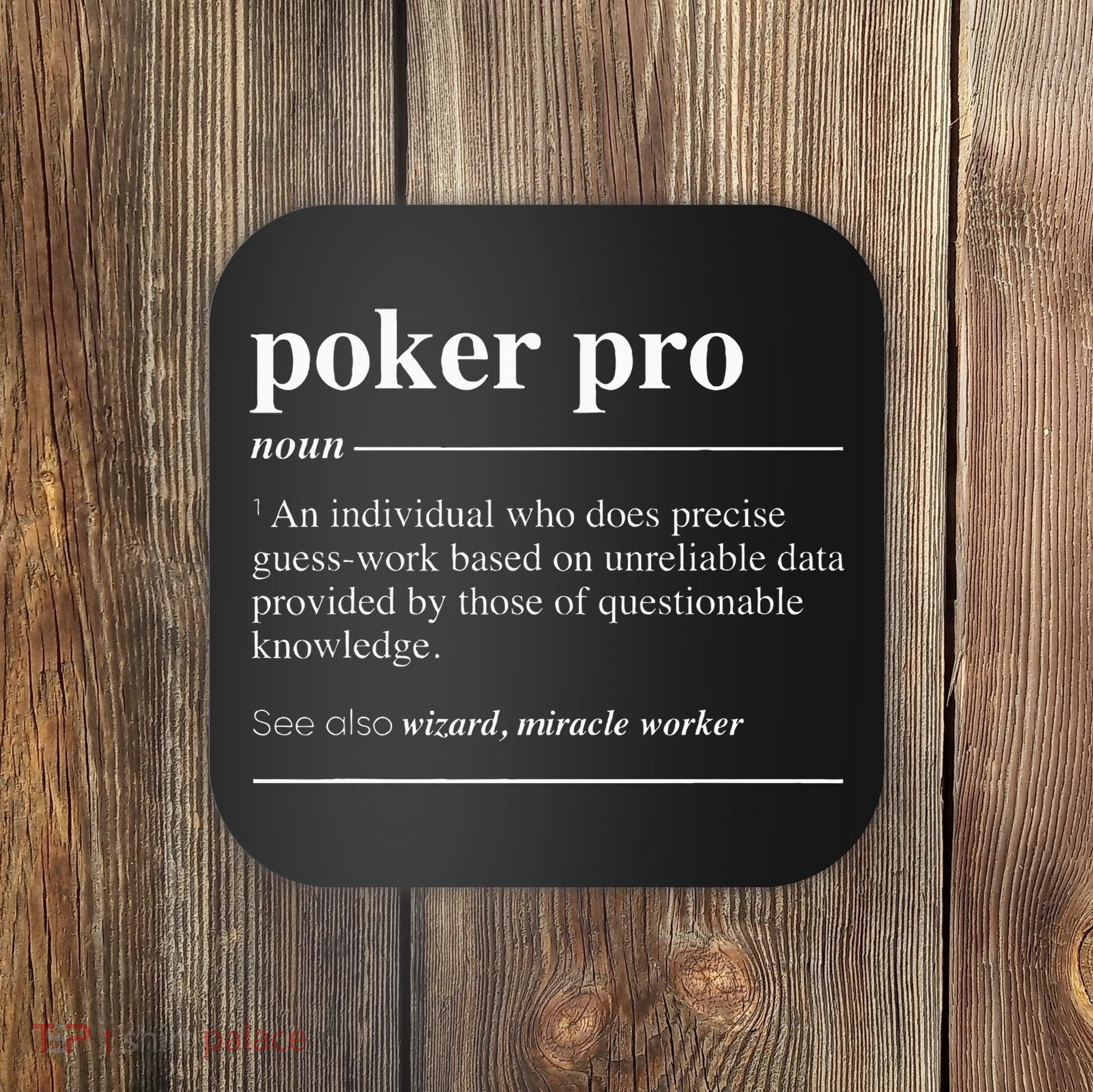 Poker Pro Definition Funny Noun Coaster