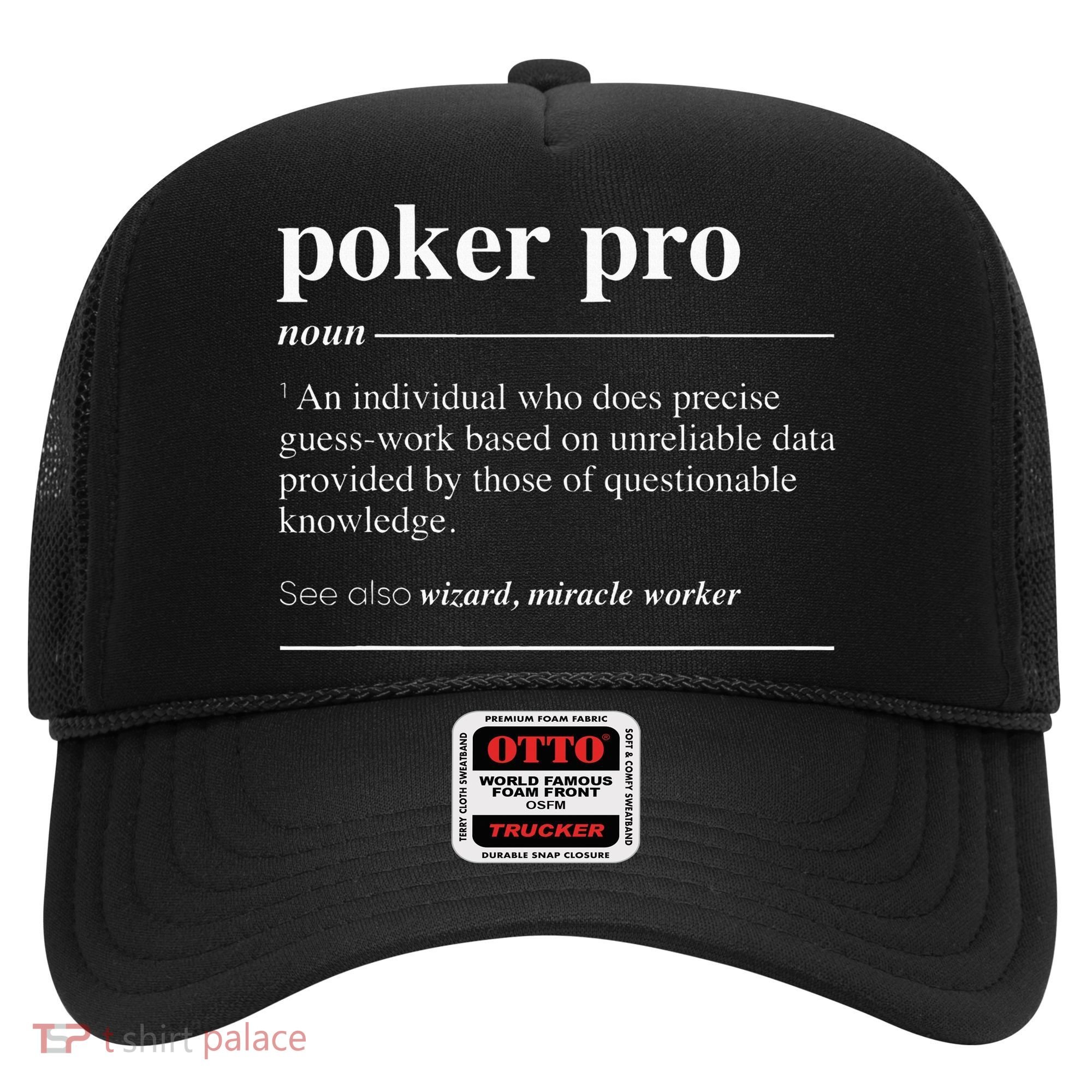 Poker Pro Definition Funny Noun Hat
