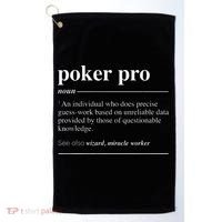 Poker Pro Definition Funny Noun Golf Towel thumb 0
