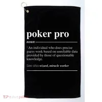 Poker Pro Definition Funny Noun Golf Towel thumb 0