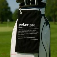 Poker Pro Definition Funny Noun Golf Towel thumb 2