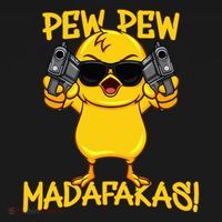 Pew Pew Duck Funny Madafakas USA-Made Doggie Bandana thumb 2