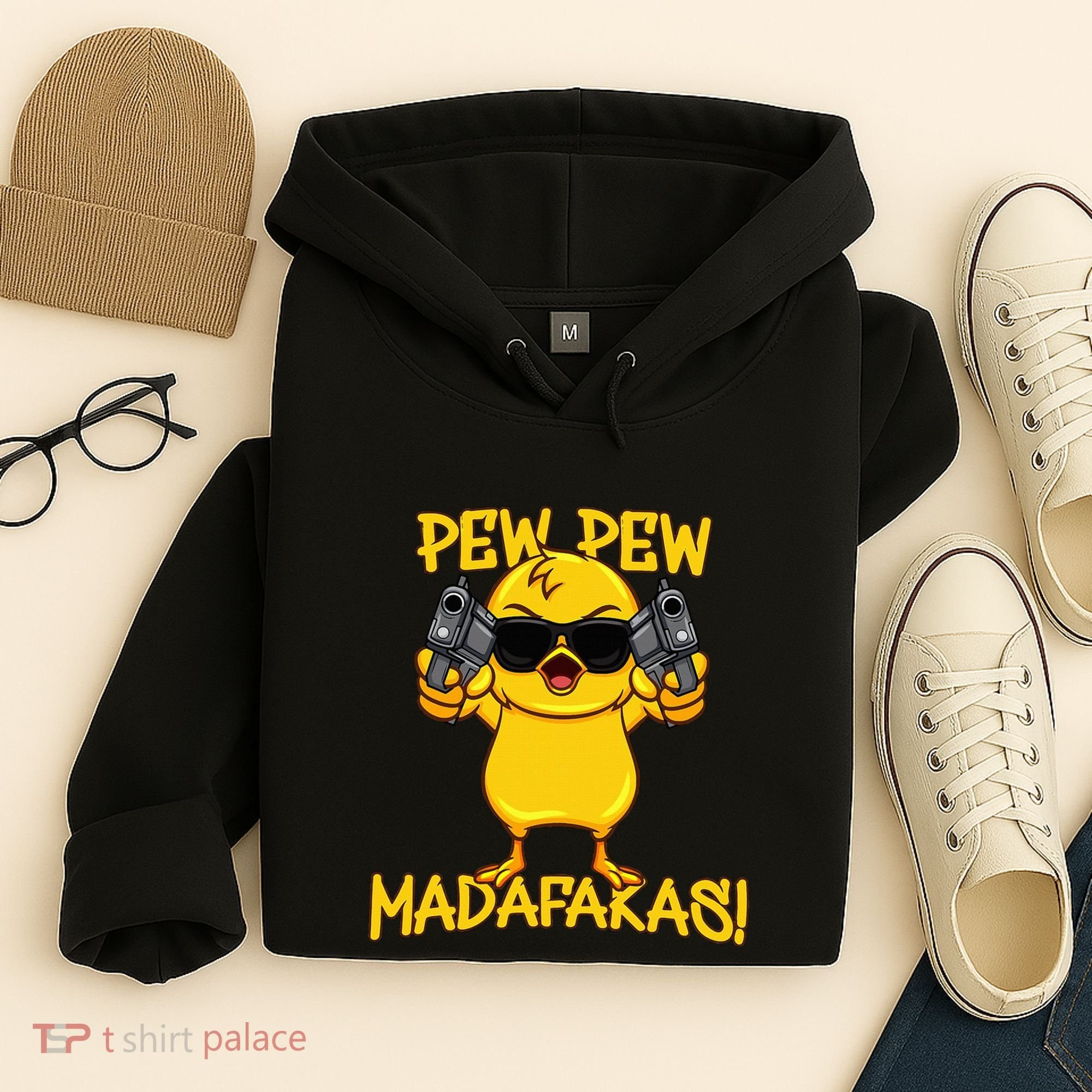 Pew Pew Duck Funny Madafakas Hoodie