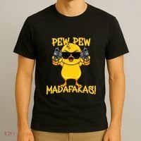 Pew Pew Duck Funny Madafakas T-Shirt thumb 3